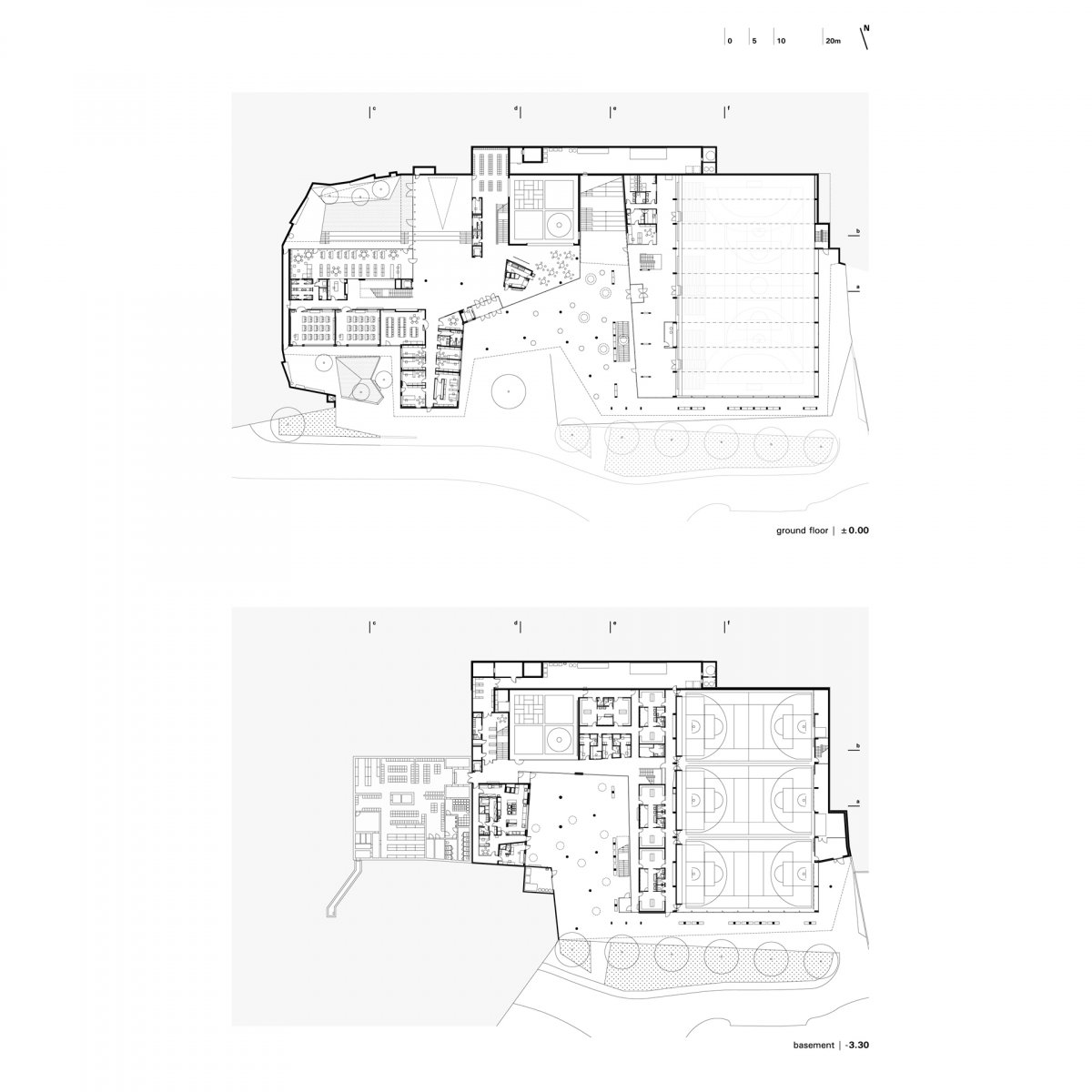 ground / basement floor plan