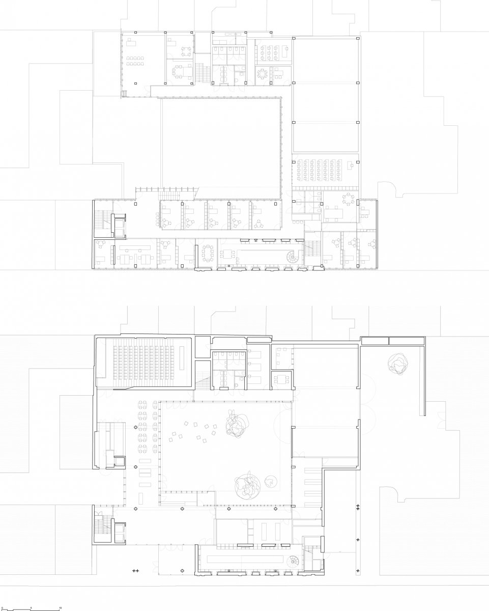 Ground and first floor plan